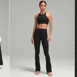 Lululemon align black high rise ribbed mini flared pants in extra short Nwot